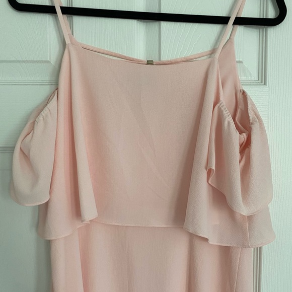 Kensie Womens Pink Lace Up Neck Cold Shoulder Flared Shift Dress - Picture 6 of 6